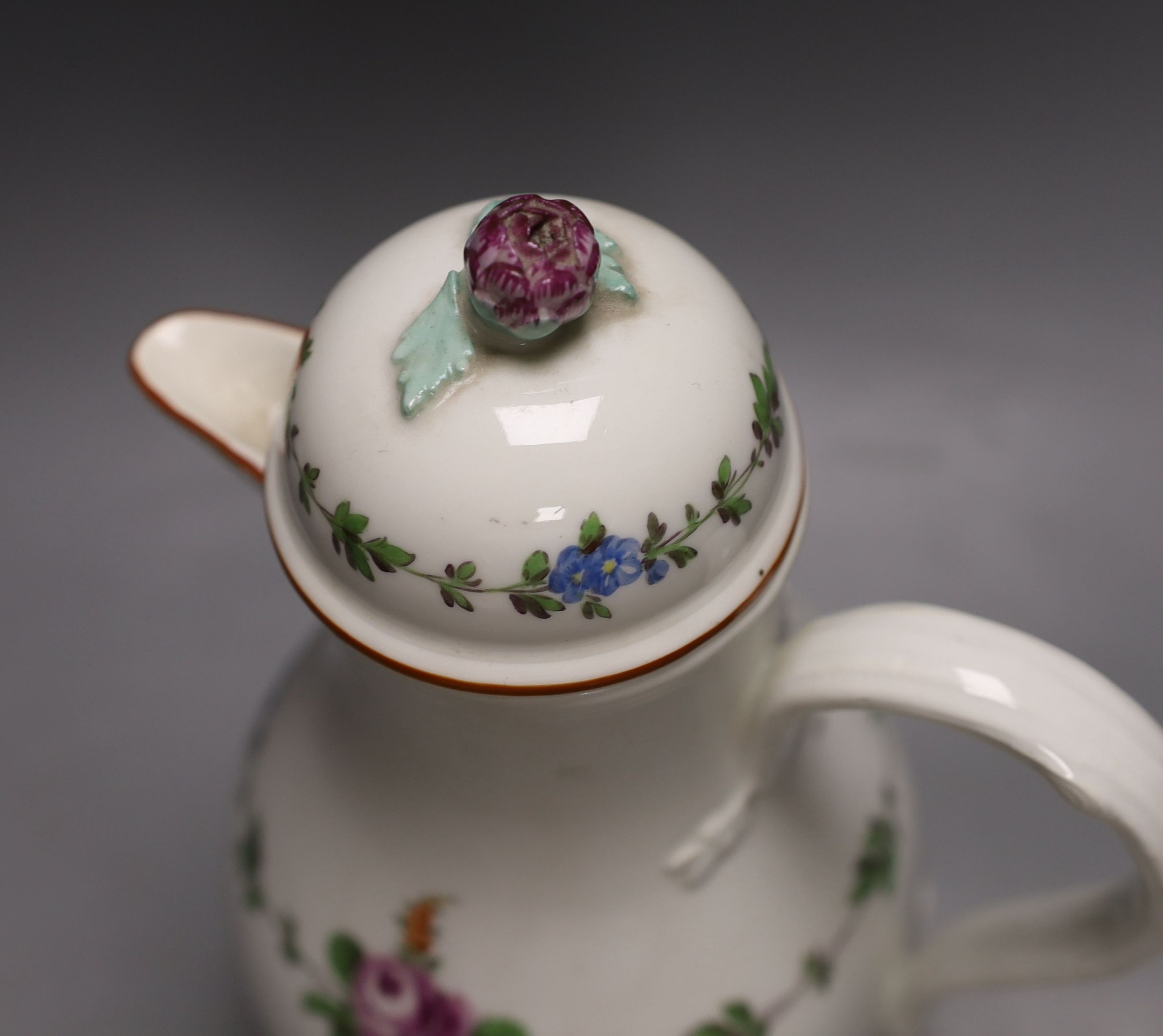 A Meissen jug and cover, Marcolini period, c. 1800 - 24cm tall